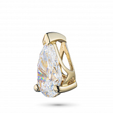 14K Yellow Gold Pendant with 1 Pear-Cut Lab-Created Diamond 1.05 CT.TW