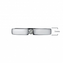Sterling Silver Ring with 1 Round-Cut Lab-Created Diamond 0.086 CT.TW