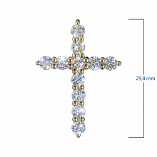 14K Yellow Gold Pendant with 11 Round-Cut Lab-Created Diamonds 1.877 CT.TW