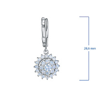 14K White Gold Earrings with 50 Round-Cut Lab-Created Diamonds 1.641 CT.TW - изображение 2