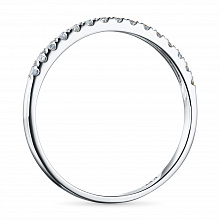 14K White Gold Ring with 15 Round-Cut Lab-Created Diamonds 0.206 CT.TW