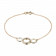 14K Yellow Gold Bracelet with 20 Round-Cut Lab-Created Diamonds 0.23 CT.TW