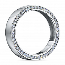14K White Gold Ring with 48 Round-Cut Lab-Created Diamonds 0.274 CT.TW
