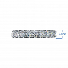 14K White Gold Ring with 9 Round-Cut Lab-Created Diamonds 0.593 CT.TW