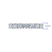 Sterling Silver Ring with 7 Round-Cut Lab-Created Diamonds 0.518 CT.TW - изображение 2