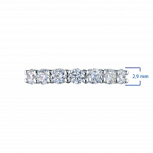 Sterling Silver Ring with 7 Round-Cut Lab-Created Diamonds 0.584 CT.TW