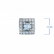 Sterling Silver Earring Studs with 34 Round-Cut Lab-Created Diamonds 0.677 CT.TW