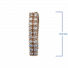 14K Rose Gold Earrings with 40 Round-Cut Lab-Created Diamonds 0.516 CT.TW