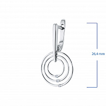 Sterling Silver Earrings with 6 Round-Cut Lab-Created Diamonds 0.031 CT.TW