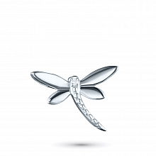 Sterling Silver Pendant with 1 Round-Cut Diamond 0.006 CT.TW