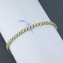 14K Yellow Gold Bracelet with 151 Round-Cut Lab-Created Diamonds 2.93 CT.TW