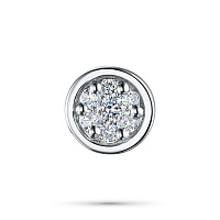 Sterling Silver Pendant with 7 Round-Cut Lab-Created Diamonds 0.114 CT.TW - изображение 1