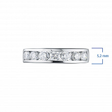 14K White Gold Ring with 7 Round-Cut Lab-Created Diamonds 1.303 CT.TW