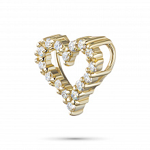 14K Yellow Gold Pendant with 16 Round-Cut Lab-Created Diamonds 0.373 CT.TW