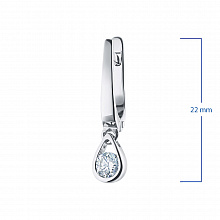 14K White Gold Earrings with 2 Round-Cut Lab-Created Diamonds 0.756 CT.TW
