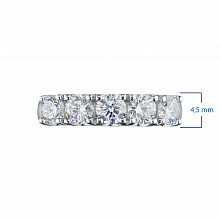 14K White Gold Ring with 5 Round-Cut Lab-Created Diamonds 1.203 CT.TW