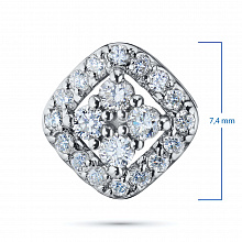 14K White Gold Pendant with 20 Round-Cut Lab-Created Diamonds 0.256 CT.TW