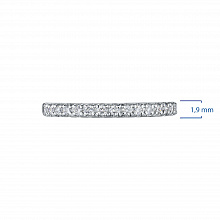 14K White Gold Ring with 15 Round-Cut Lab-Created Diamonds 0.137 CT.TW