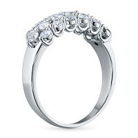 14K White Gold Ring with 19 Round-Cut Lab-Created Diamonds 1.178 CT.TW - изображение 4