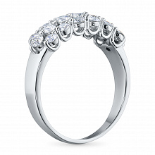 14K White Gold Ring with 19 Round-Cut Lab-Created Diamonds 1.114 CT.TW