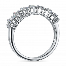 Sterling Silver Ring with 37 Round-Cut Lab-Created Diamonds 0.572 CT.TW
