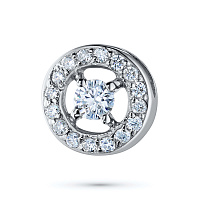 Sterling Silver Pendant with 17 Round-Cut Lab-Created Diamonds 0.175 CT.TW - изображение 1