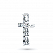 14K White Gold Pendant with 11 Round-Cut Lab-Created Diamonds 0.508 CT.TW