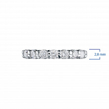 14K White Gold Ring with 7 Round-Cut Lab-Created Diamonds 0.518 CT.TW