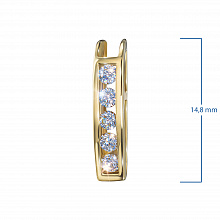 14K Yellow Gold Pendant with 5 Round-Cut Lab-Created Diamonds 0.201 CT.TW