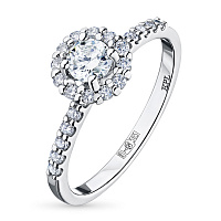 White Gold Ring with 25 Round-Cut Lab-Created Diamonds 0.563 CT.TW - изображение 1