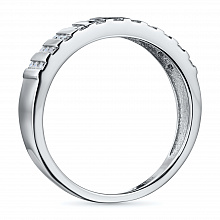 White Gold Ring with 33 Round-Cut Diamonds 0.3 CT.TW