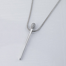 Sterling Silver Pendant with 53 Round-Cut Lab-Created Diamonds 0.273 CT.TW