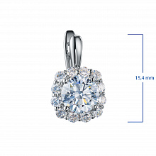 14K White Gold Earrings with 26 Round-Cut Lab-Created Diamonds 2.902 CT.TW
