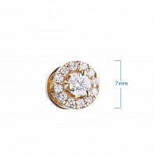 14K Rose Gold Earring Studs with 32 Round-Cut Lab-Created Diamonds 0.53 CT.TW