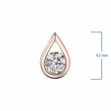 14K Rose Gold Pendant with 1 Round-Cut Lab-Created Diamond 0.46 CT.TW
