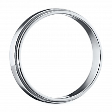 14K White Gold Ring with 1 Round-Cut Lab-Created Diamond 0.007 CT.TW