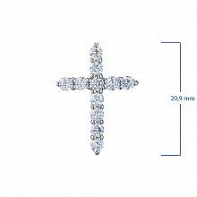 Sterling Silver Pendant with 11 Round-Cut Lab-Created Diamonds 0.858 CT.TW