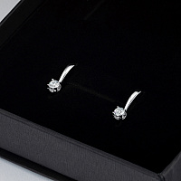 White Gold Earrings with 2 Round-Cut Diamonds 0.503 CT.TW - изображение 4