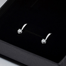 White Gold Earrings with 2 Round-Cut Diamonds 0.503 CT.TW