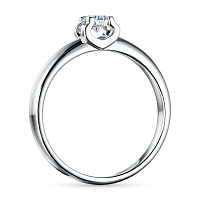 Sterling Silver Ring with 1 Round-Cut Lab-Created Diamond 0.292 CT.TW - изображение 4