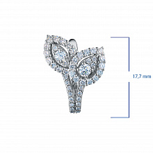14K White Gold Earrings with 92 Round-Cut Lab-Created Diamonds 1.216 CT.TW