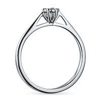 Sterling Silver Ring with 7 Round-Cut Lab-Created Diamonds 0.107 CT.TW - изображение 4