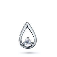 Sterling Silver Pendant with 1 Round-Cut Lab-Created Diamond 0.023 CT.TW - изображение 1