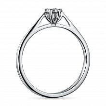 Sterling Silver Ring with 7 Round-Cut Lab-Created Diamonds 0.091 CT.TW