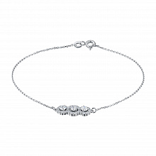 14K White Gold Bracelet with 31 Round-Cut Lab-Created Diamonds 0.509 CT.TW