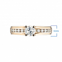 Rose Gold Ring with 14 Round-Cut Lab-Created Diamonds 1.097 CT.TW