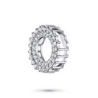 14K White Gold Pendant with 41 Round-Cut Lab-Created Diamonds 0.385 CT.TW - изображение 2