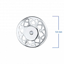 Sterling Silver Pendant with 1 Round-Cut Diamond 0.005 CT.TW