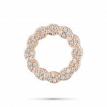 14K Rose Gold Pendant with 48 Round-Cut Lab-Created Diamonds 0.274 CT.TW