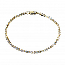 14K Yellow Gold Bracelet with 58 Round-Cut Lab-Created Diamonds 1.771 CT.TW